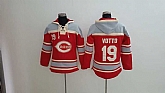 Cincinnati Reds #19 Joey Votto Red Sawyer Hooded Sweatshirt Baseball Hoodie,baseball caps,new era cap wholesale,wholesale hats
